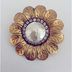 Miriam Haskell Vintage Sunflower brooch